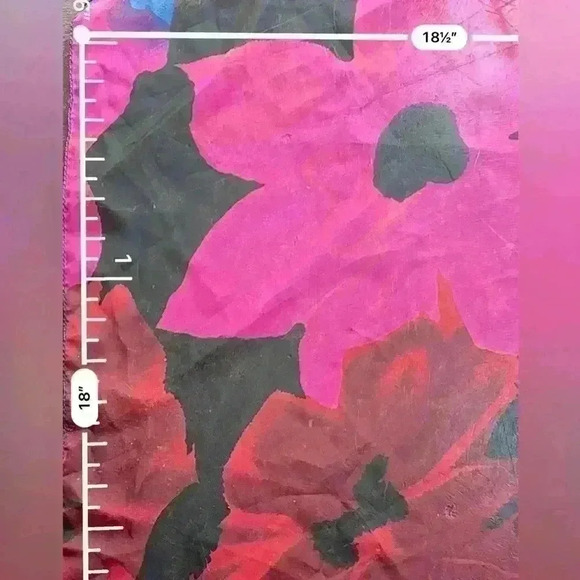 Vintage Handkerchief Colorful Floral Print (4) - Picture 4 of 5